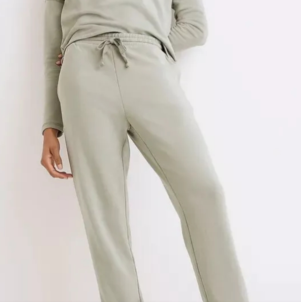 New! Madewell super brushed easygoing sweatpants petite length seafoam green